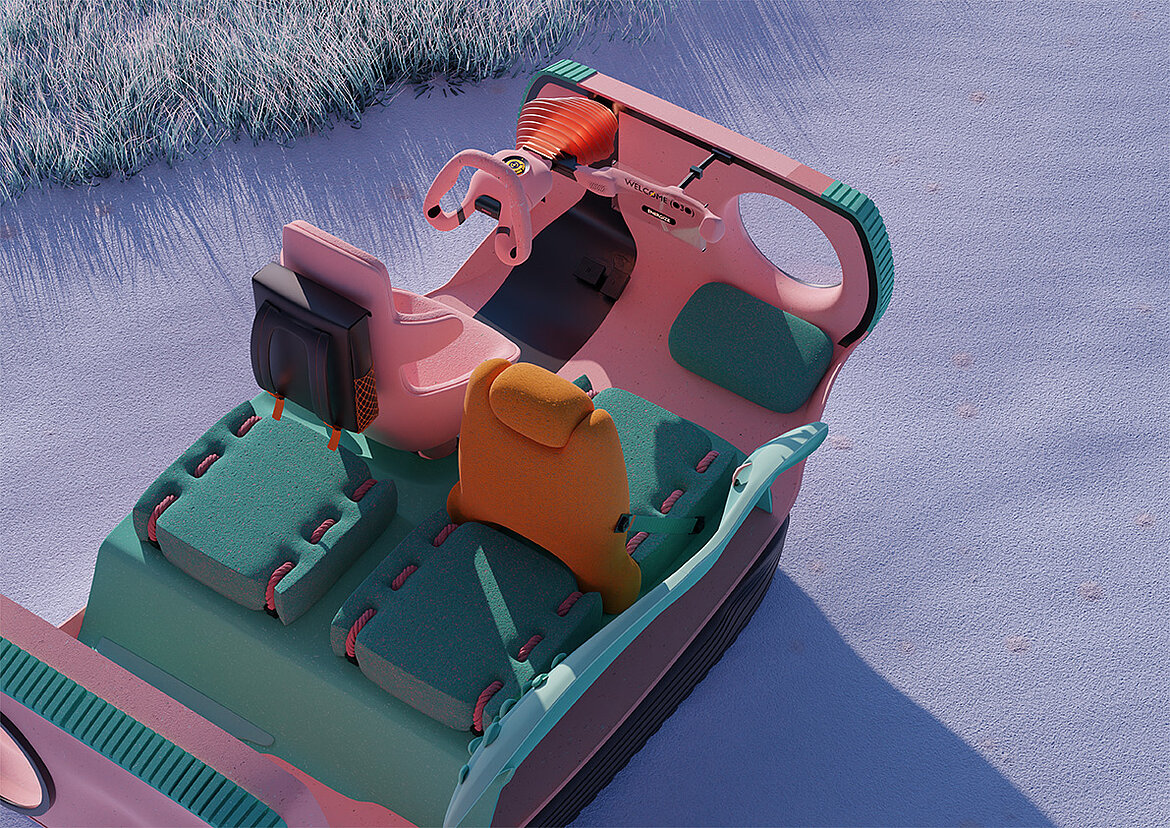 Picture of student project: 'Miko' by Jing Ling, rendering, master thesis with Renault Mobilize