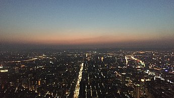 Sonnenuntergang über Taipei 