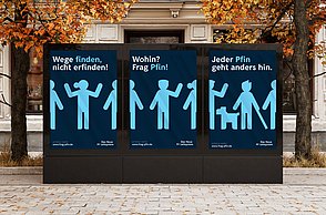 Ahmet Mehadzic–Ein Leitsystem für Pforzheim. Kampagnen Mockup für Leitsystem.