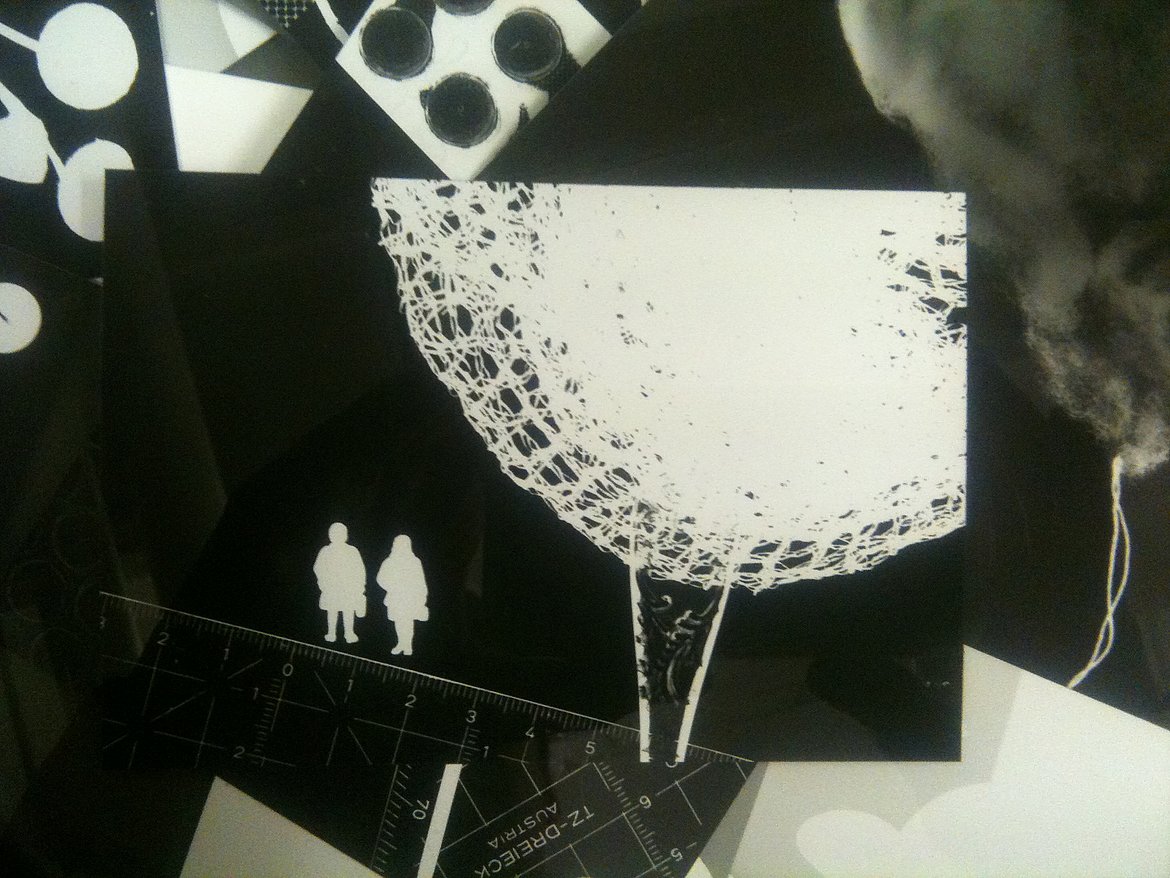 Sammlung von abstrakten schwarz-weiß-Fotografien