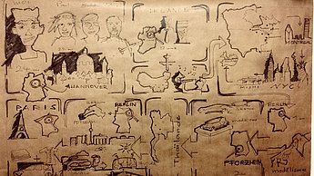 Malereien auf Papier
