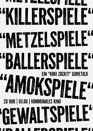 Typografisches Plakat für KoKi zockt #13