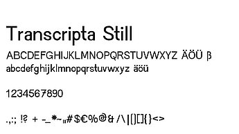 Daniel Schmid–Transcripta. Eine klangbasierte Schrift. Zeichen der Transcripta Still.