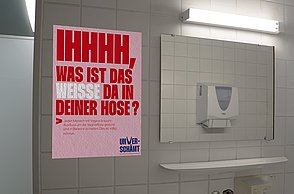 Daniela Heinz–Die Realität des weiblichen Orgasmus entstigmatisiert. Mockup Plakat für Aufklärungs-Kamagne.