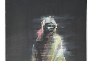 Gemälde einer sitzenden Frau 