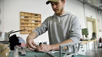 Student arbeitet an seinem Projekt
