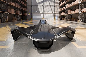 Dargestellt wird der Entwurf des Ground Effect Vehicles von Leon Wehr.