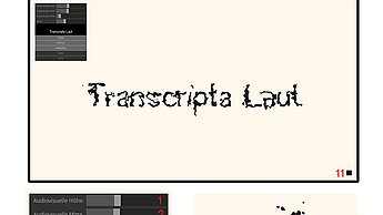 Daniel Schmid–Transcripta. Eine klangbasierte Schrift. User-Interface.