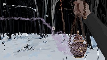 Lumbardh Ljatifi–CIRCUS LIMBO. UX/UI-Design als narratives und stilistisches Werkzeug in Videospielen. Screenshot im Spiel.