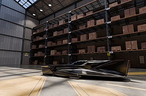 Dargestellt wird der Entwurf des Ground Effect Vehicles von Leon Wehr.