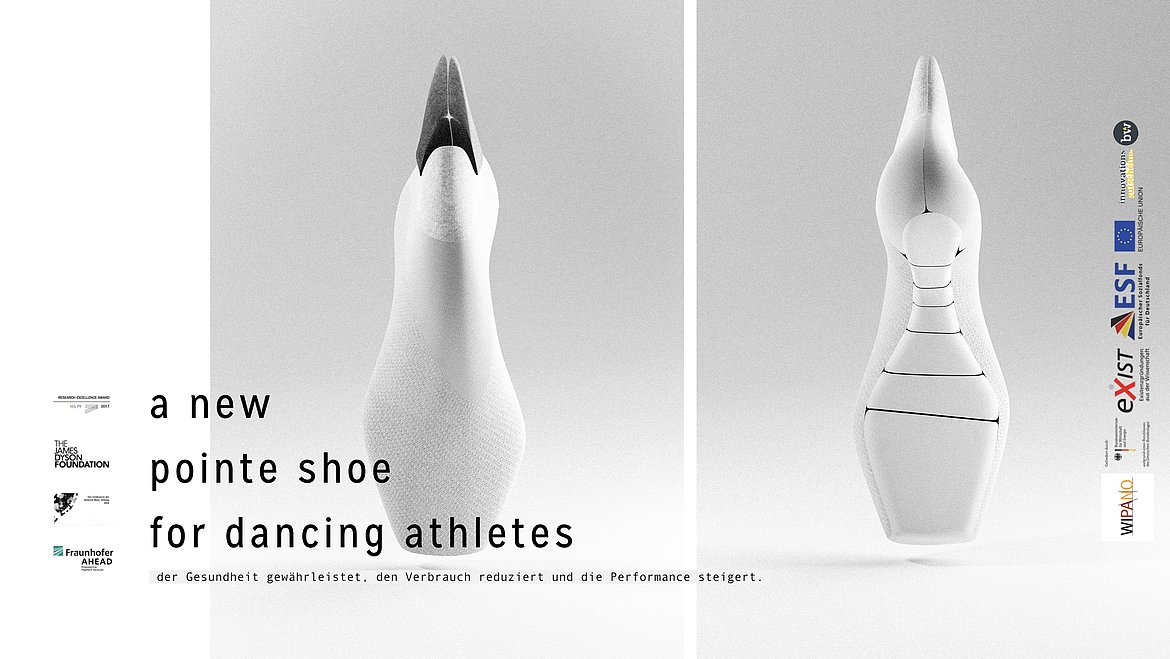 Image of 3D-printed ballet shoe, photo by Tobias Süsser & act'ble