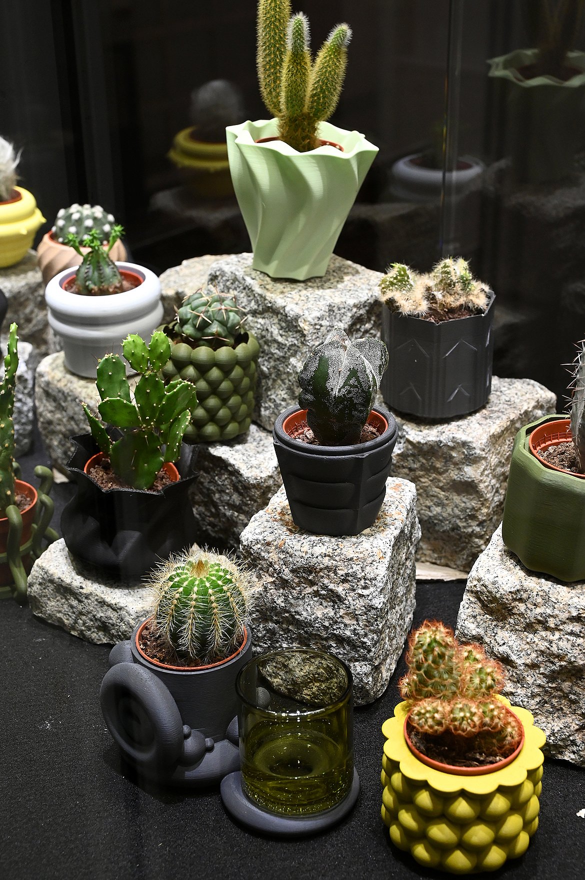 Image of student work: 3D-printed plant pots