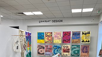 Ausstellung in einem Raum