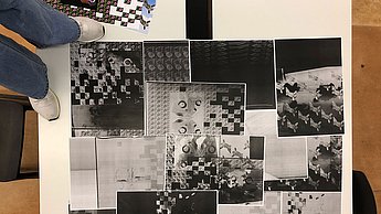 Foto einer schwarz-weißen Bilder Collage