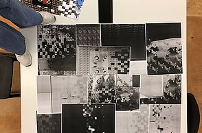 Foto einer schwarz-weißen Bilder Collage