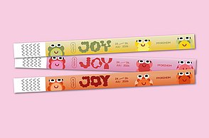 Abschlussarbeit Sophia Holstein: Designing Joy - ein visuelles Spiel mit der Freude – Ansicht Bändchen