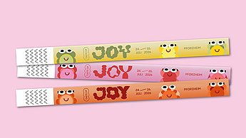 Abschlussarbeit Sophia Holstein: Designing Joy - ein visuelles Spiel mit der Freude – Ansicht Bändchen
