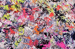 Gemälde voller Farbkleckse