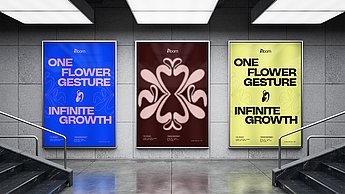 Abschlussarbeit Kimon Sammüller: BLOOM – Corporate Design Musik Festival – Plakatreihe