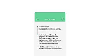 Lilian Bode–Digital Health Design: Überwindung systemischer Barrieren in der Arzt-Patienten-Kommunikation. Detail, Kommunikation in App.