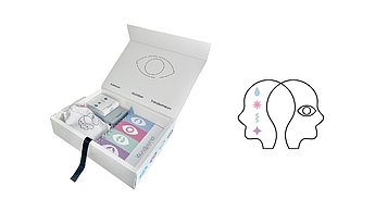 Marias Glomb–Healing the Inner Child. Blicke ins Wunde. Box, Inhalt und Logo.