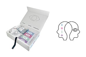 Marias Glomb–Healing the Inner Child. Blicke ins Wunde. Box, Inhalt und Logo.