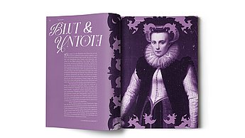 Abschlussarbeit Linda Bui, Ansicht Doppelseite aus Buch, „Blut & Untote“