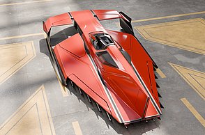 Dargestellt wird der Entwurf des Ground Effect Vehicles von Leon Wehr.