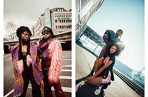 Bilder studentische Arbeit: ‚AFROSPHERE‘ von Christine Hartmann, Foto: Celine Warta, Nicolas Rausch