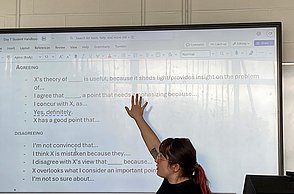 Unterricht zusammen mit Clare