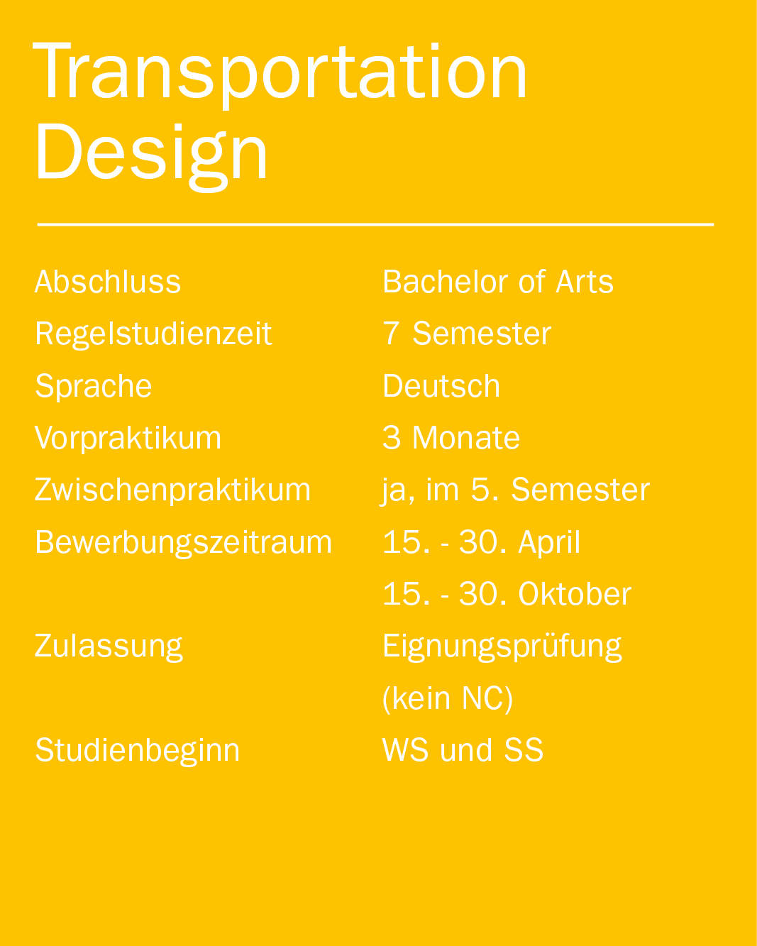 Transportation Design Shortfacts