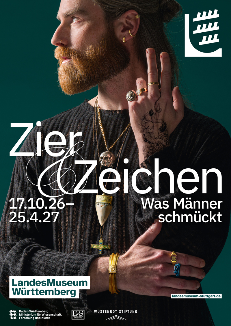 Plakat der Ausstellung Zier & Zeichen